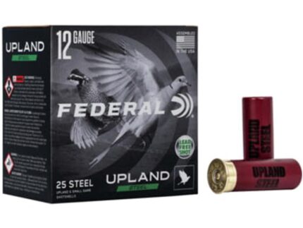 FEDERAL UPLAND STEEL 12GA 2 3/4IN 1 OZ 1330 FPS 7.5 PAPER WAD AMMO 25RD