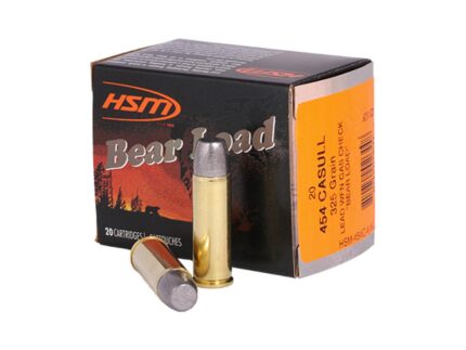 HSM Bear Load Hard Cast Handgun Ammunition .454 Casull 325gr WFN 1330 fps 20/ct