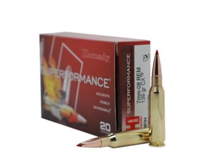 Hornady Superformance Rifle Ammunition 7mm-08 Rem 139gr CX SPF 2910 fps 20/ct