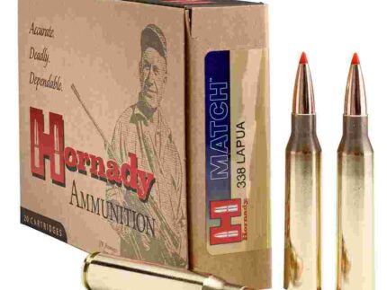 Hornady Match Rifle Ammunition .338 Lapua Mag 250 gr BTHP 2900 fps 20/ct