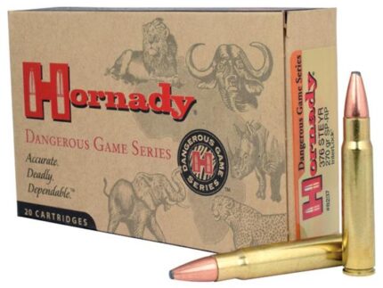 Hornady Dangerous Game Series Rifle Ammunition .376 Steyr 270 gr SP-RP 2600 fps - 20/box