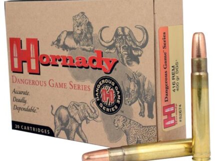 Hornady Dangerous Game Series Rifle Ammunition .416 Rem Mag 400 gr DGS 2400 fps - 20/box
