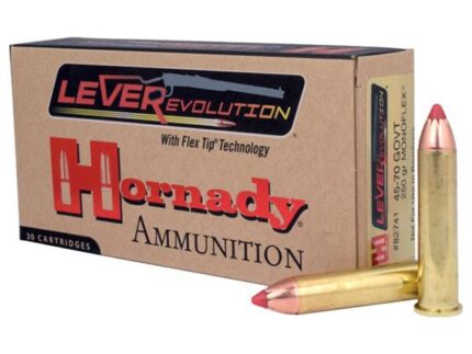 Hornady LEVERevolution Rifle Ammunition .45-70 Gov 250 gr MonoFlex 2025 fps - 20/ct