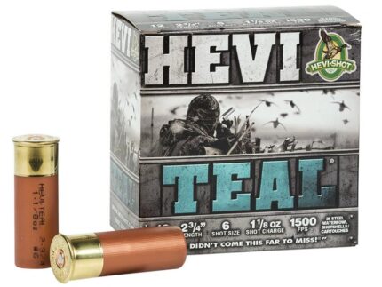 Hevi-Shot Hevi-Teal Shotshells 12 ga 2 -3/4" 1-1/8 oz 1500 fps #6 25/ct