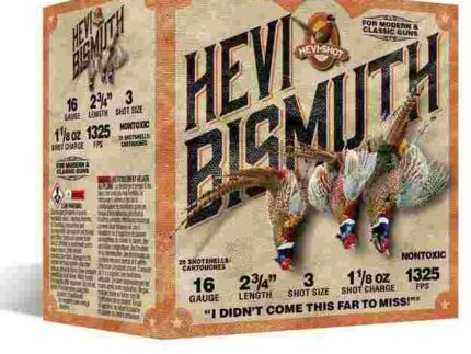HEVI-Shot HEVI-Bismuth Upland Shotshells 16ga 2-3/4" 1-1/4oz 1325 fps #3 25/ct