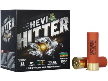 HEVI-Shot HEVI-Hitter Tungsten/Steel Shotshells 12ga 3" 1-1/4oz 1500 fps #4 25/ct
