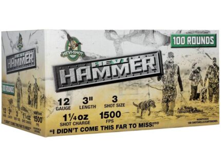 Hevi-Shot HEVI-Hammer Shotshells 12ga 3" 1-1/4oz 1500 fps #3 100/ct