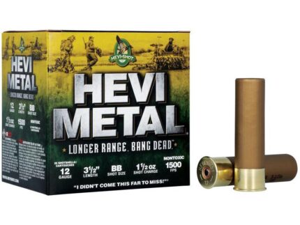HEVI-Shot HEVI-Metal Longer Range Shotshell 12ga 3.5" 1-1/4 oz 1500 fps #BB 25/ct
