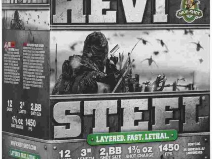 HEVI-Shot HEVI-Steel Shotshells 12ga 3" 1-3/8oz 1450 fps #BB 25/ct