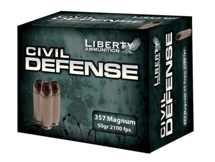 Liberty Civil Defense Handgun Ammunition .357 Mag 50 gr SCHP 2100 fps 20/ct