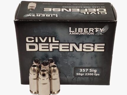 Civil Defense .357 SIG 50GR Copper Mono Frag HP Lead Free 20RD