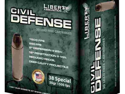 Liberty Civil Defense Handgun Ammunition .38 Spl 50 gr SCHP 1500 fps 20/ct