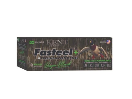Kent Fasteel+  Precision Plated Steel Bayou Blend Shotshells 12ga 3" 1-1/4oz 1450 fps  #3 & #5 100/ct