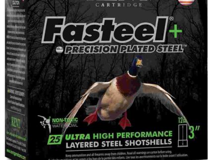 Kent Fasteel + Precision Plated Steel Waterfowl Shotshells 12ga 3" 1-1/4oz 1450 fps  #2 & #4 25/ct
