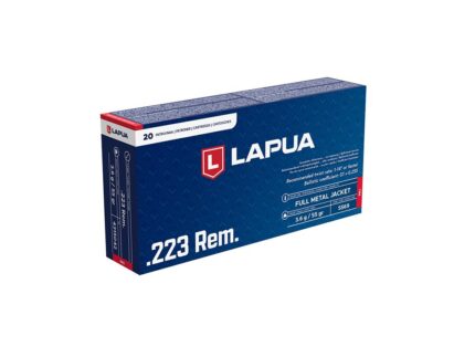 Lapua Rifle Ammunition .222 Rem 55gr FMJ 2887 fps 20/ct
