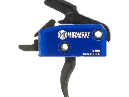 Midwest Industries Drop In Trigger for AR-15 Curved 3.5lb with Anti Walk Pins Black