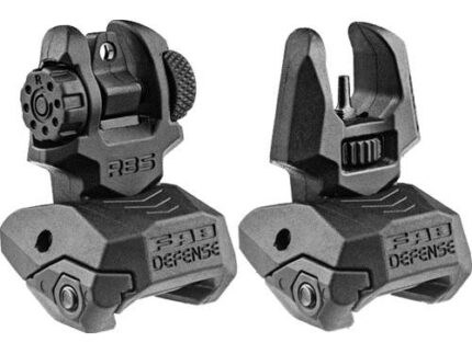 Fab Defense AR Flip-up Sights Front and Rear Black