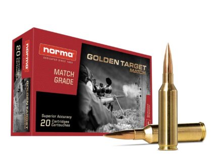 Norma Golden Target Match Rifle Ammunition 6.5 PRC 143gr BTHP 2831 fps 20/ct