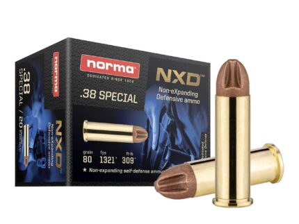 Norma NXD Handgun Ammunition .38 Spl 80gr NXD 20/ct