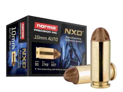 Norma NXD Handgun Ammunition 10mm Auto 93gr NXD 1748 fps 20/ct