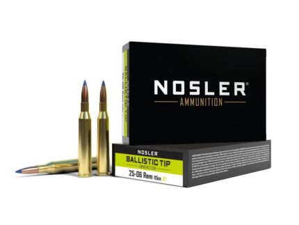 Nosler Ballistic Tip Hunting Rifle Ammunition .25-06 Rem 115gr PT 3000 20/ct