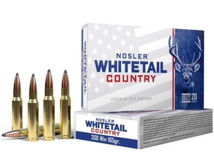 Nosler Whitetail Country Rifle Ammunition .308 Win 165gr SP 2800 fps 20/ct