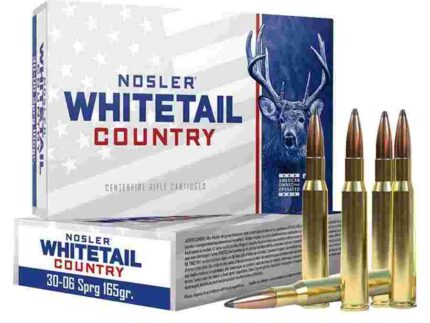 Nosler Whitetail Country Rifle Ammunition .30-06 Sprg 165gr SP 2900 fps 20/ct