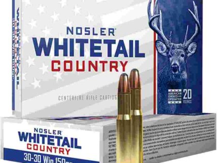 Nosler Whitetail Country Rifle Ammunition 30-30 Win 150gr SP 2390 fps 20/ct