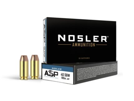 Nosler Match Grade Handgun Ammunition .40 S&W 180 gr JHP 1005 fps 50/ct
