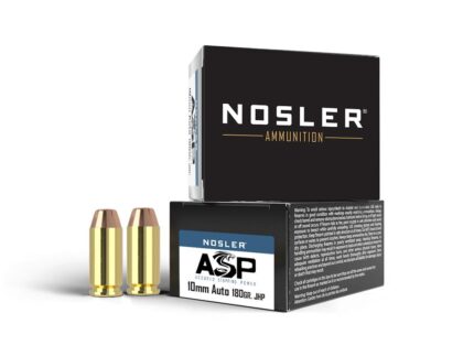 Nosler Match Grade Handgun Ammunition 10mm Auto 180gr JHP 1150 fps 20/ct