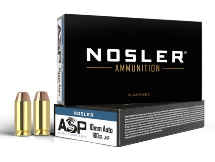 Nosler Match Grade Handgun Ammunition 10mm Auto 180gr JHP 1150 fps 50/ct
