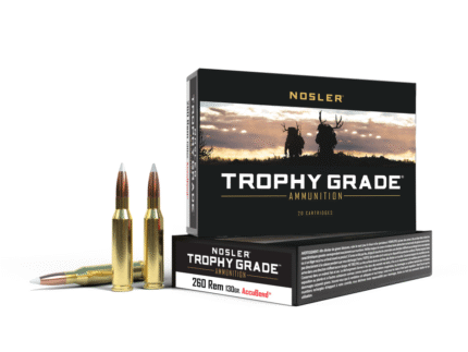 Nosler Accubond Trophy Grade Rifle Ammunition .260 Rem 130 gr PT 2700 fps 20/ct