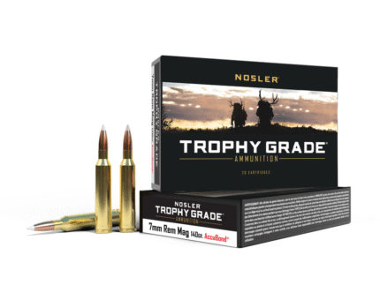 Nosler Accubond Trophy Grade Rifle Ammunition 7mm Rem Mag 140 gr PT 3125 fps 20/ct