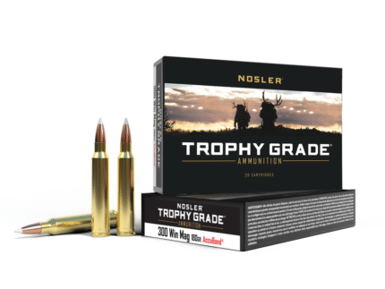 Nosler Accubond Trophy Grade Rifle Ammunition .300 Win Mag 180 gr PT 2950 fps 20/ct