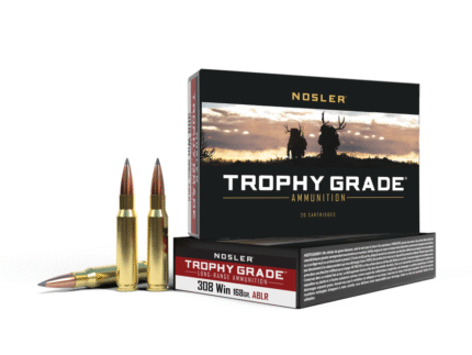 Nosler Accubond Long Range Trophy Grade Rifle Ammunition .308 Win 168 gr PT 2750 fps 20/ct