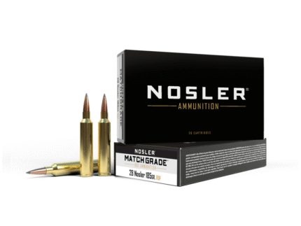 Nosler RDF Match Grade Rifle Ammunition .22 Nosler 185 gr OTM 2950 fps 20/ct