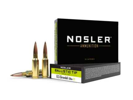 Nosler Ballistic Tip Hunting Rifle Ammunition 6.5 Grendel 120gr PT 2400 fps 20/ct