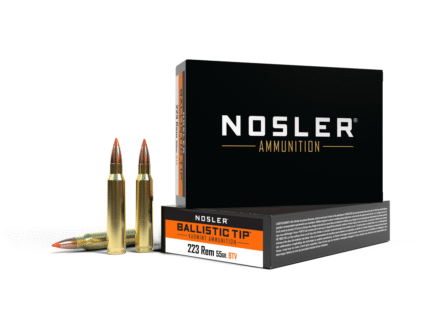 Nosler Ballistic Tip Varmint Rifle Ammunition .223 Rem 55 gr PT 3100 fps 20/ct