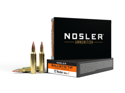 Nosler Ballistic Tip Varmint Rifle Ammunition 22 Nosler 55 gr PT 3500 fps 20/ct