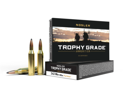 Nosler Trophy Grade Rifle Ammunition .243 Win 100g PSP 2950 fps 20/ct