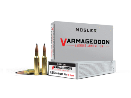 Nosler Varmageddon Rifle Ammunition 6.5mm Creedmoor 90gr FB Tipped 3300 fps 20/ct