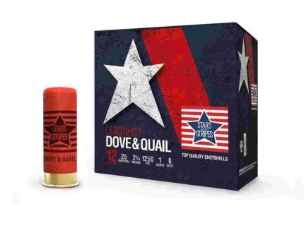 PPU Stars & Stripes Dove & Quail Shotshells  12ga 2-3/4'' 1 oz 1250 fps #8 25/ct