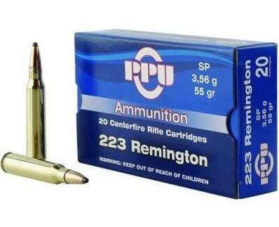 PPU Rifle Ammunition .223 Rem 55 gr SP 3240 fps 20/ct