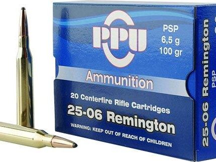 PPU Rifle Ammunition .25-06 Rem 100 gr PSP 3230 fps  20/ct