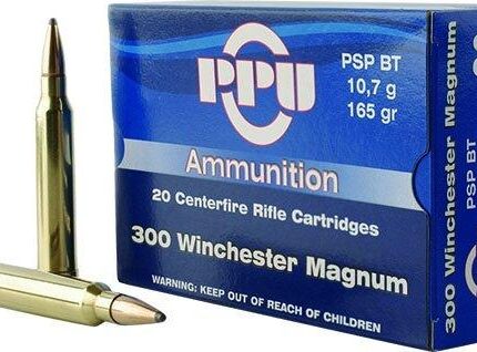 PPU Rifle Ammunition .300 Win Magnum 165 gr SPBT 3050 fps 20/ct