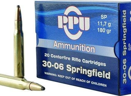 PPU Rifle Ammunition .30-06 Sprg 180 gr SP 2910 fps 20/ct