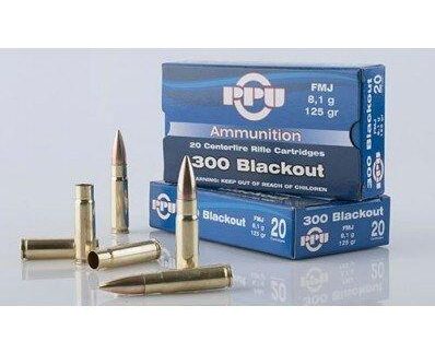 PPU Standard Rifle Ammunition .300 AAC Blackout 125 gr HPBT 1340 fps 20/ct