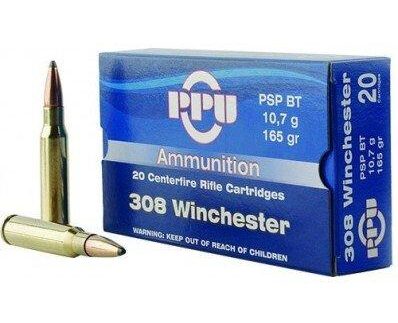 PPU Rifle Ammunition .308 Win 165 gr PSPBT 2675 fps 20/ct