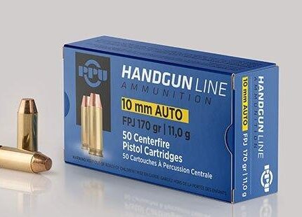 PPU Handgun Ammunition 10mm Auto 170 gr FPJ 1115 fps 50/ct