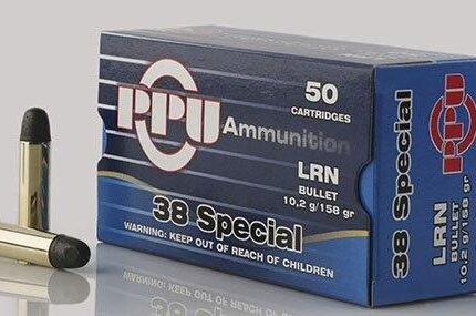 PPU Handgun Ammunition .38 Spl 158 gr LRN 902 fps 50/ct